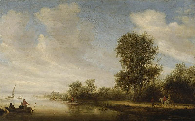 Salomon van Ruysdael River landscape